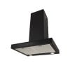 60cm Glass Front T-Line Cooker Hood in Black