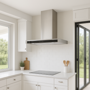 70cm Glass Front T-Line Cooker Hood in Stainless Steel