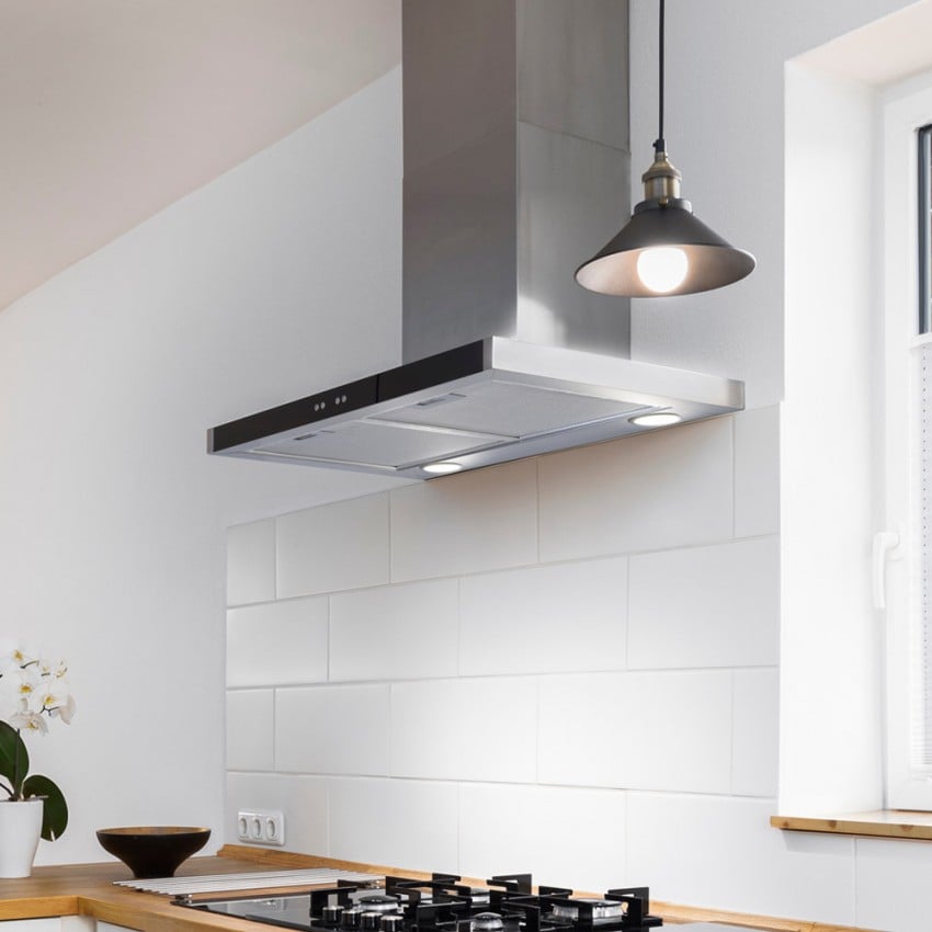 60cm Glass Front T-Line Cooker Hood in Stainless Steel