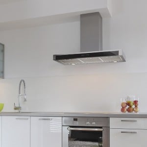 90cm Glass Front T-Line Cooker Hood in Stainless Steel