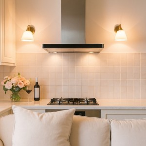 80cm Glass Front T Line Cooker Hood in Stainless Steel
