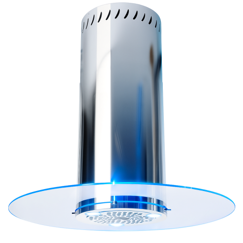 Round Glass - Island Cooker Hood