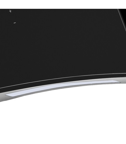 Curva - Premium Angled Black Glass Wall Hood - Options