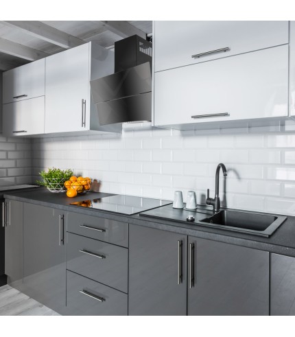 Hubble - Trade-Line Angled Black Glass Wall Hood