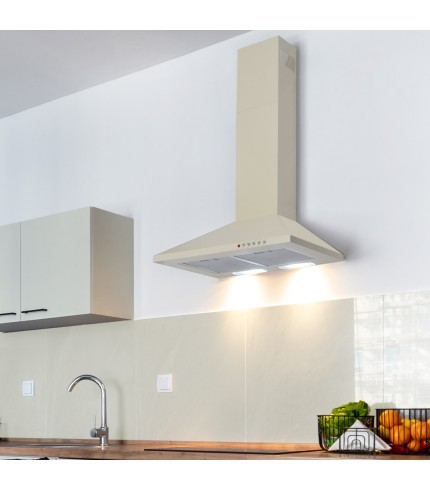 Pyramid - 70cm Ivory Wall Hood - Graded