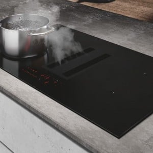 Induction Hob with Downdraft Extractor with Built-In Induction Hob