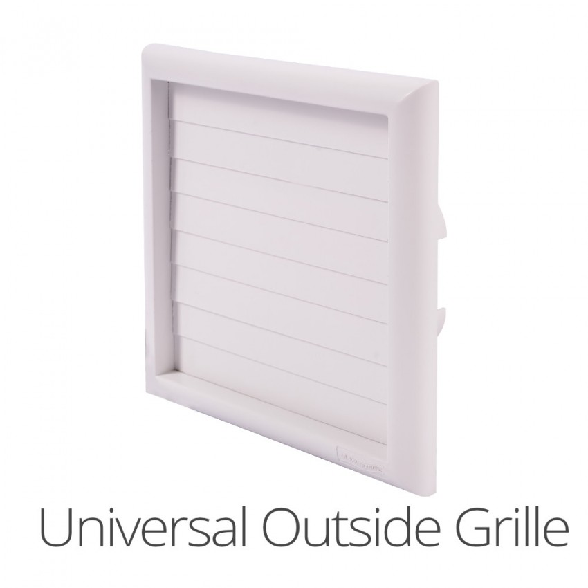 Universal 100mm, 125mm or 150mm Louvred Wall Vent 