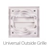 Back of vent grill - Simply snap off the tabs to suit your ducting size 