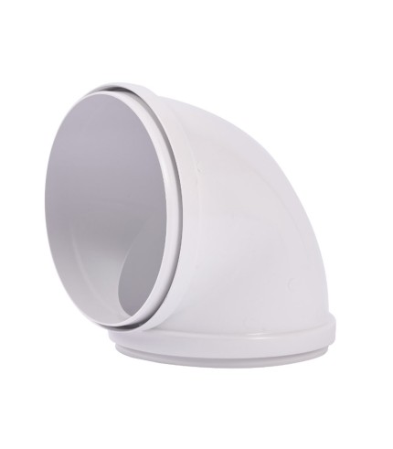 100mm 90° Round To Round Ducting Tube Elbow Connector