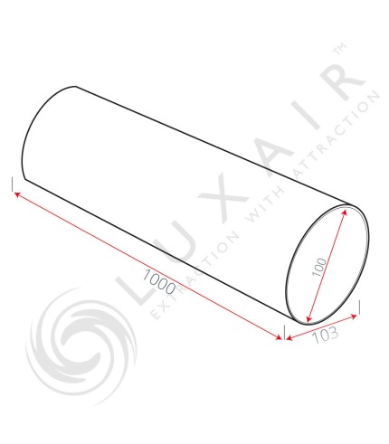 100mm Round Pipe Ducting Tube 1 Metre