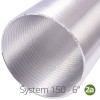 Single layer aluminium flexible duct with a 4mm corrugation depth