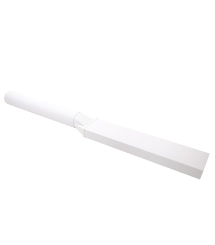 150mm (6")  Round To Flat 220mm x 90mm Horizontal Connector