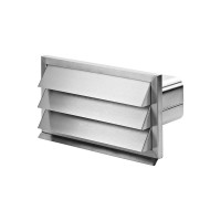 220mm x 90mm (6") Premium Stainless Steel - Rectangular External Wall Vent
