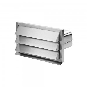 220mm x 90mm (6") Stainless Steel - Rectangular Wall Vent