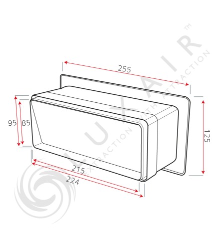 Rectangular Louvred Wall Vent - Options
