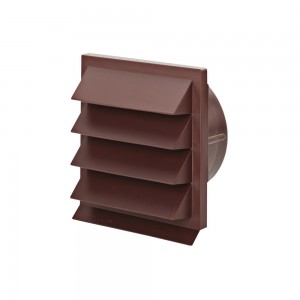 100mm (4") Louvred Wall Vent - Red Brick 