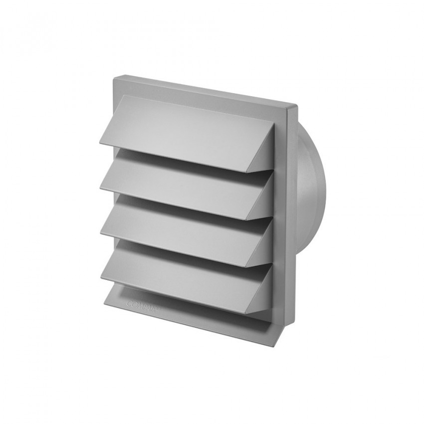 125mm Light Grey Louvered Wall Grille 