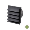 125mm Dark Grey Louvered Wall Vent Grille Anthracite