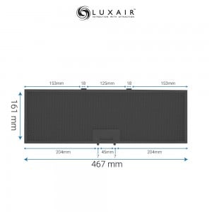 Metal Grease Filter 467mm x 161mm Black
