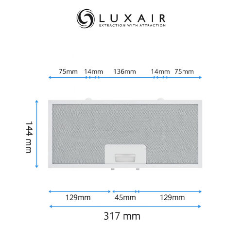 Metal Grease Filter 317mm x 144mm