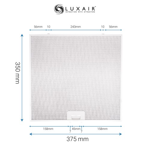Metal Grease Filter 375mm x 350mm