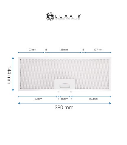 Metal Grease Filter 380mm x 144mm