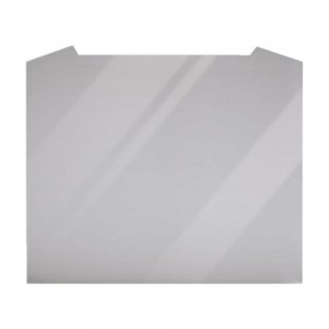 110cm Curved Silver Glass Splashback