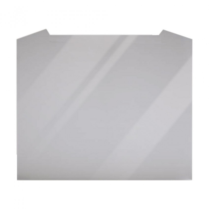 100cm Curved Silver Glass Splashback