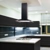 90cm Kitchen Island Curved Glass Extractor Fan