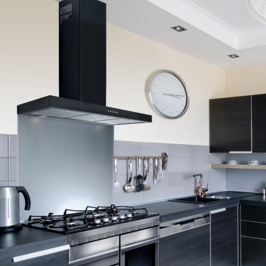 60cm Flat Black Kitchen Extractor