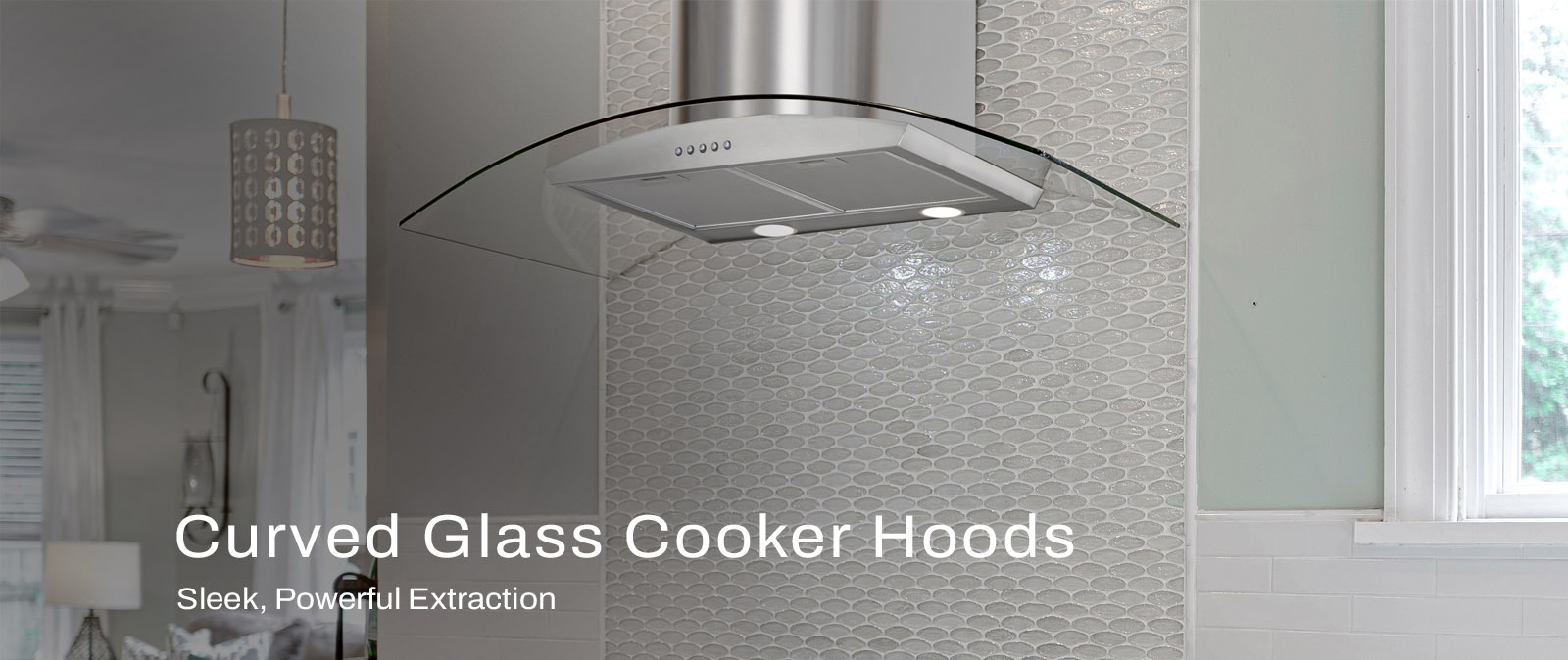 Curved Glass Wall Mounted Cooker Hoods