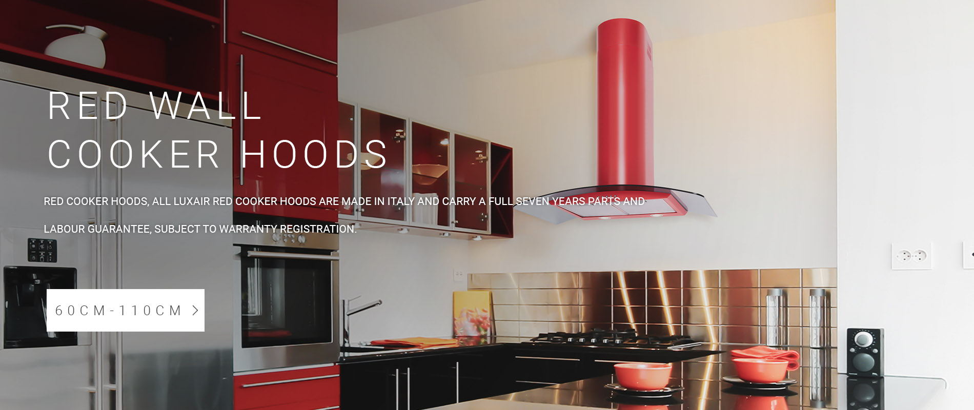 Red Wall Mounted Cooker Hoods