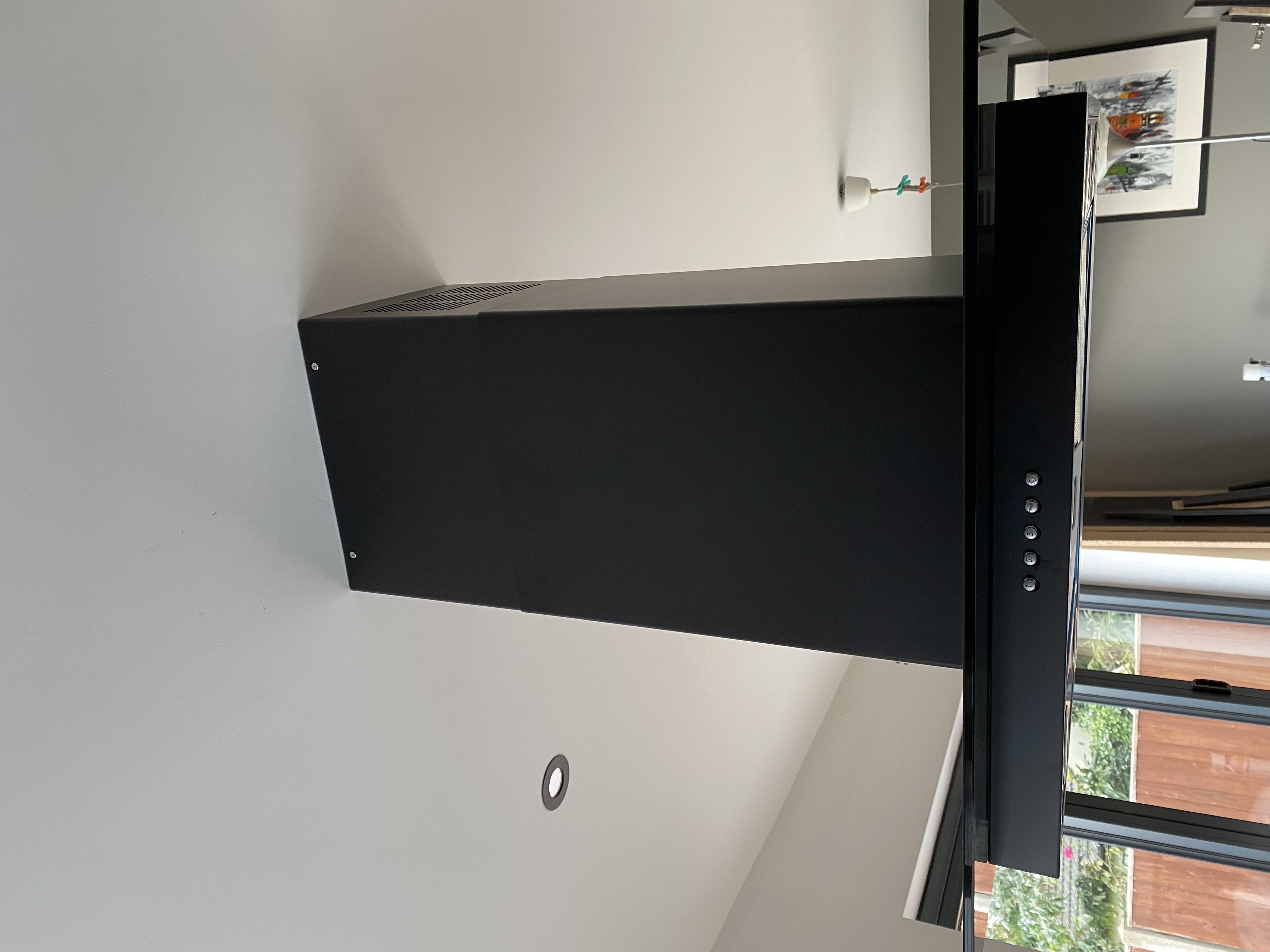 Island range hood - LA-90-LINEA-ISL - Luxair Cooker Hoods Kitchen Extractors  - with built-in lighting / black